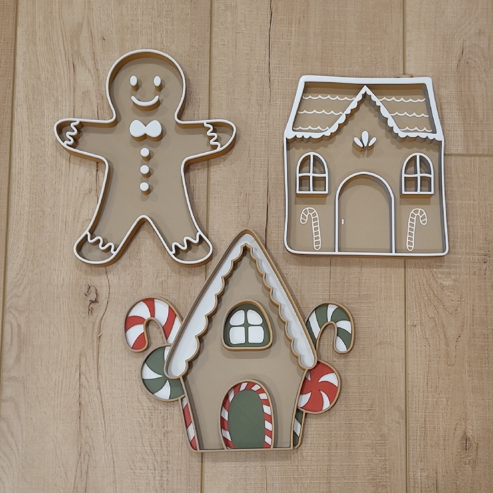 3d Eco Printed Sensory Play Trays Christmas Gingerbread House Nature Based Toys